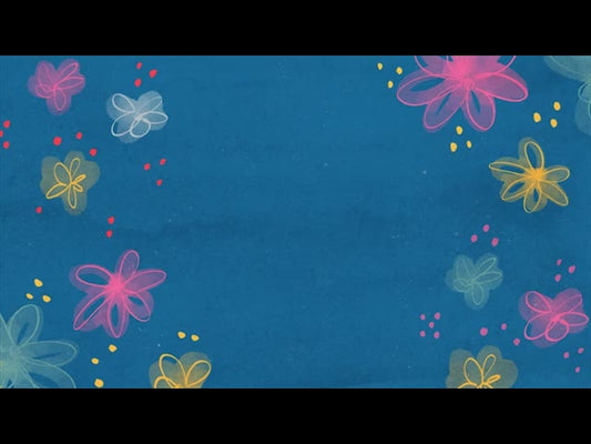 Floating Flowers Blue