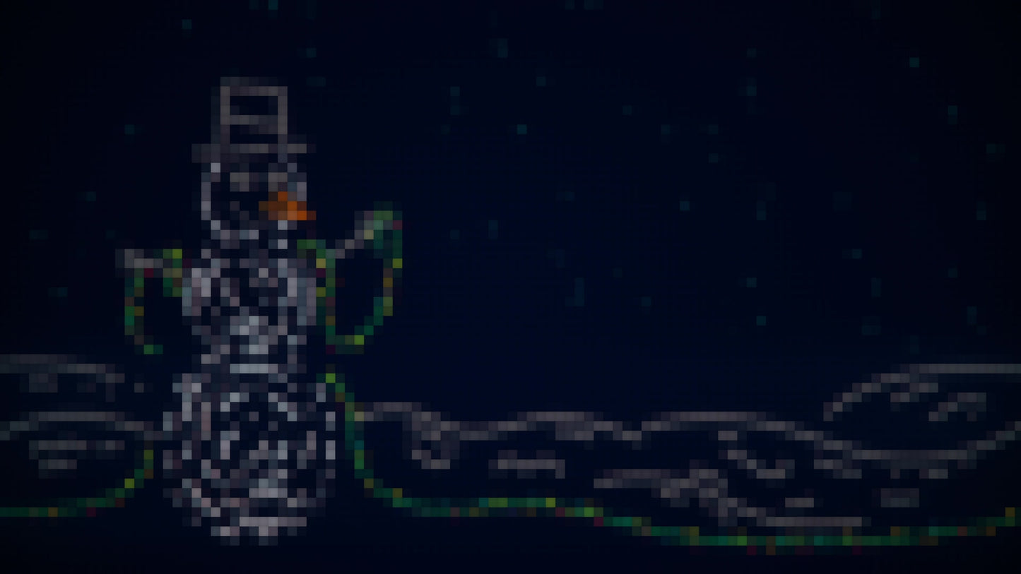 Christmas Lights: Snowman Pixel