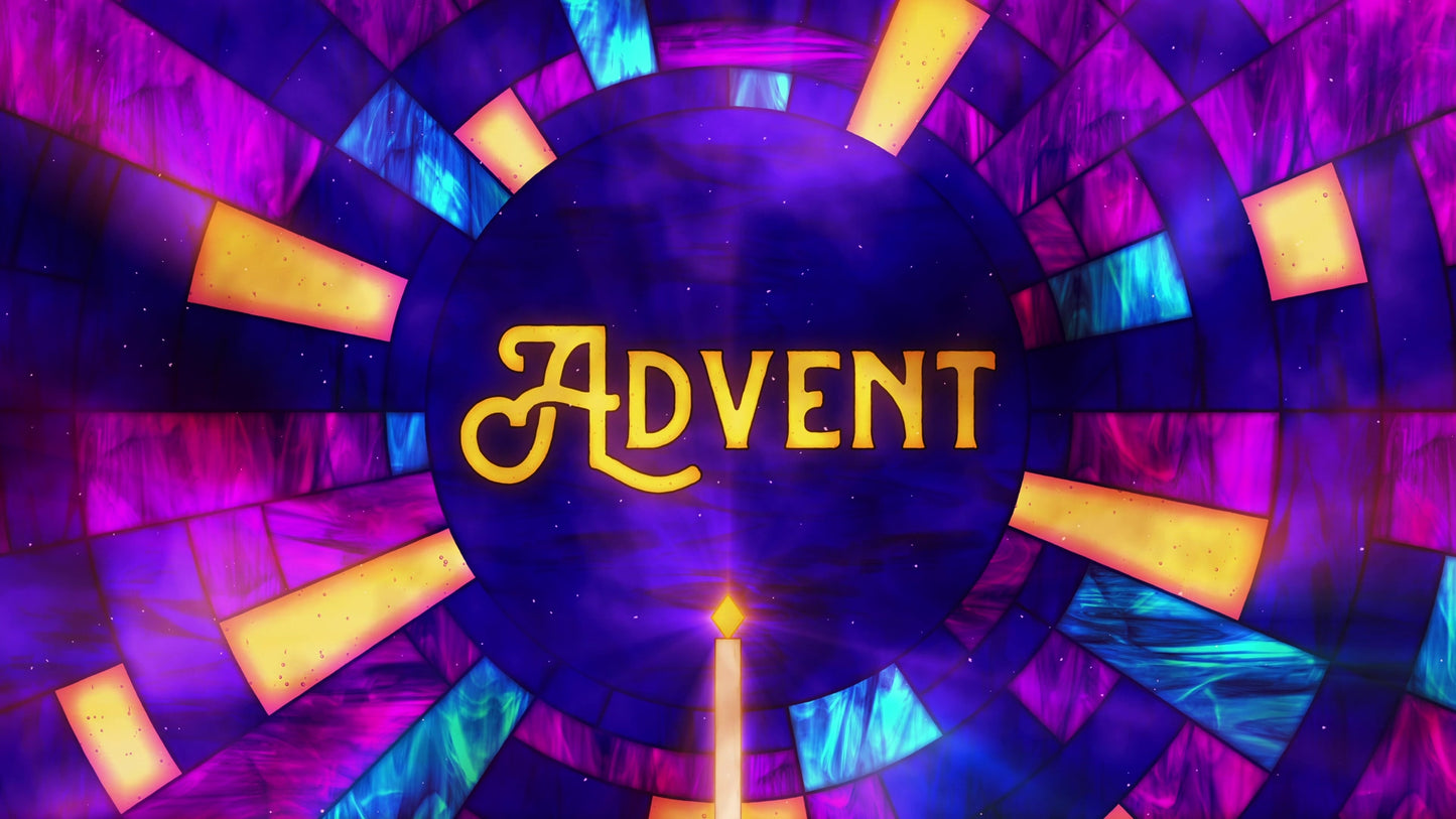 Stained Glass Christmas Advent Title