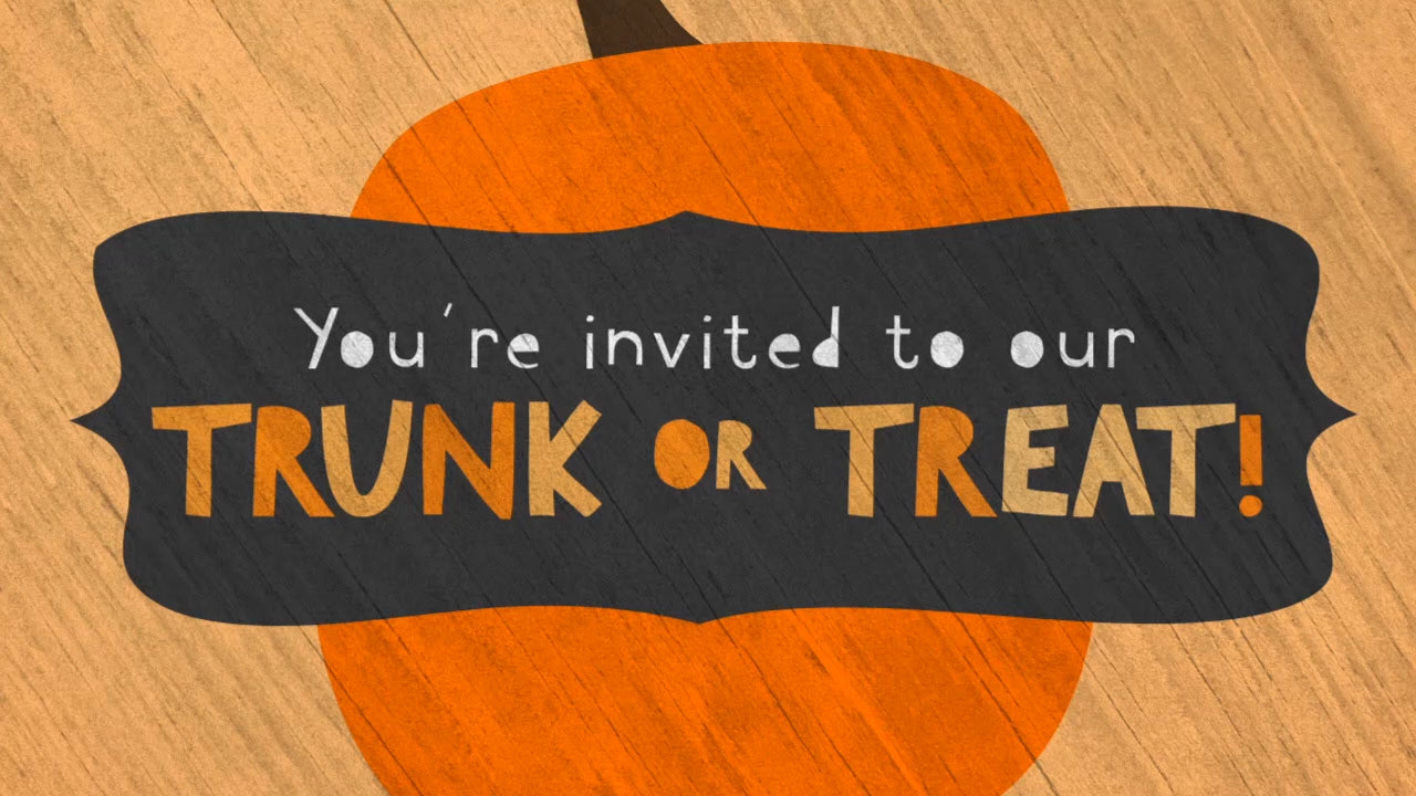 Cute Fall Trunk Or Treat Invite