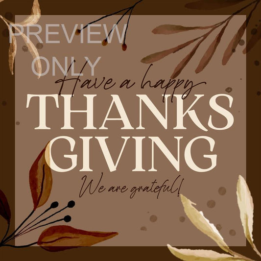Have A Happy Thanksgiving: We Are Grateful Social Graphic Title