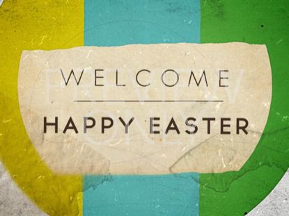 Easter Shapes And Etchings Welcome Still