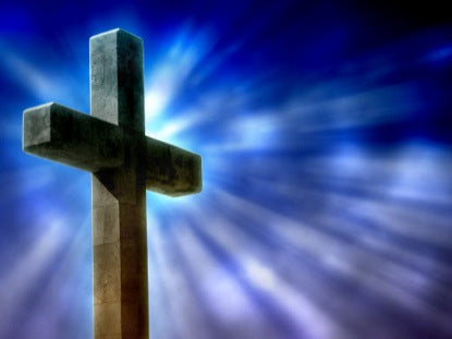Cloud Flare Cross Blue