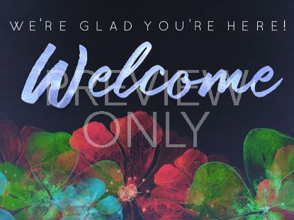 Floating Flowers Welcome Still