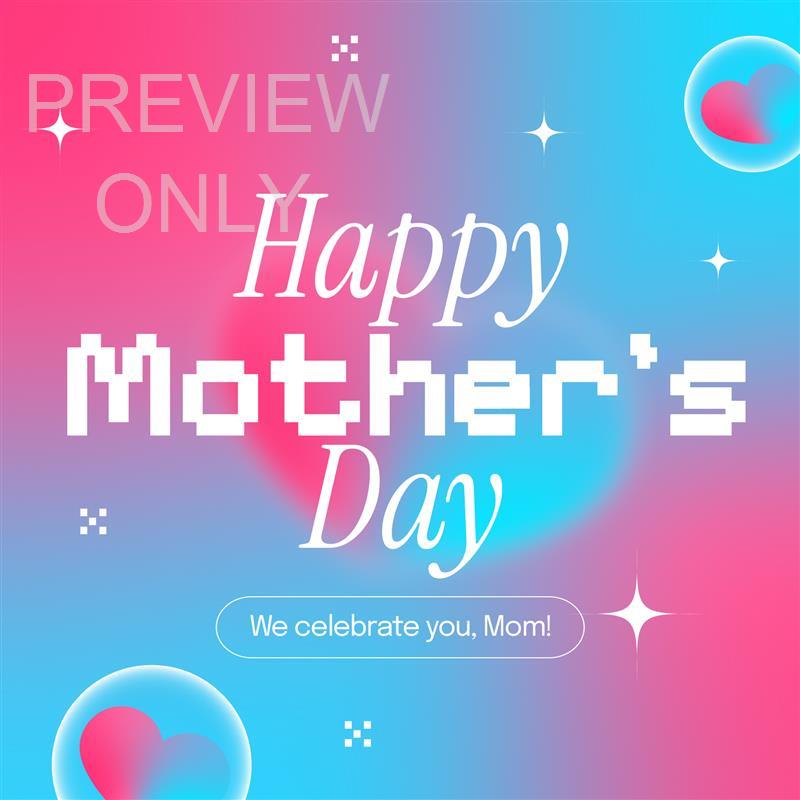 We Celebrate You Mom Social Graphic Title