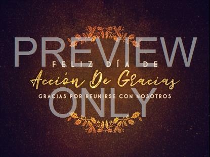 Gratitude Thanksgiving Still - Spanish