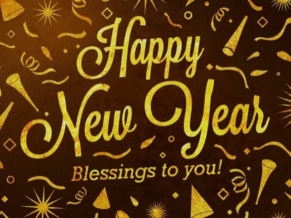 Gold Confetti Happy New Year