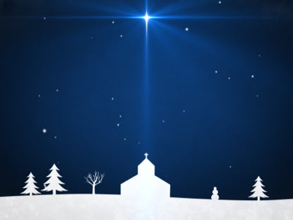 Winter Snow Blue Star