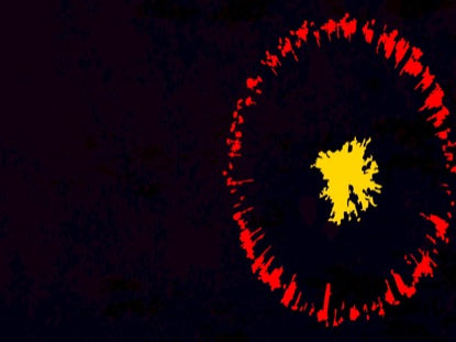 Sketch Flag Fireworks Motion Black