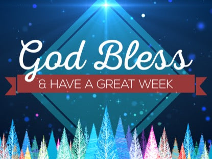 Colorful Christmas Trees God Bless