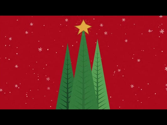 Christmas Time Is Here: Trees On Red
