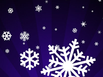 Snowflakes On Purple Radial Loop
