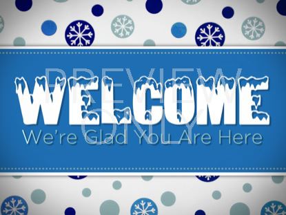 Blue Snowflakes Welcome Still