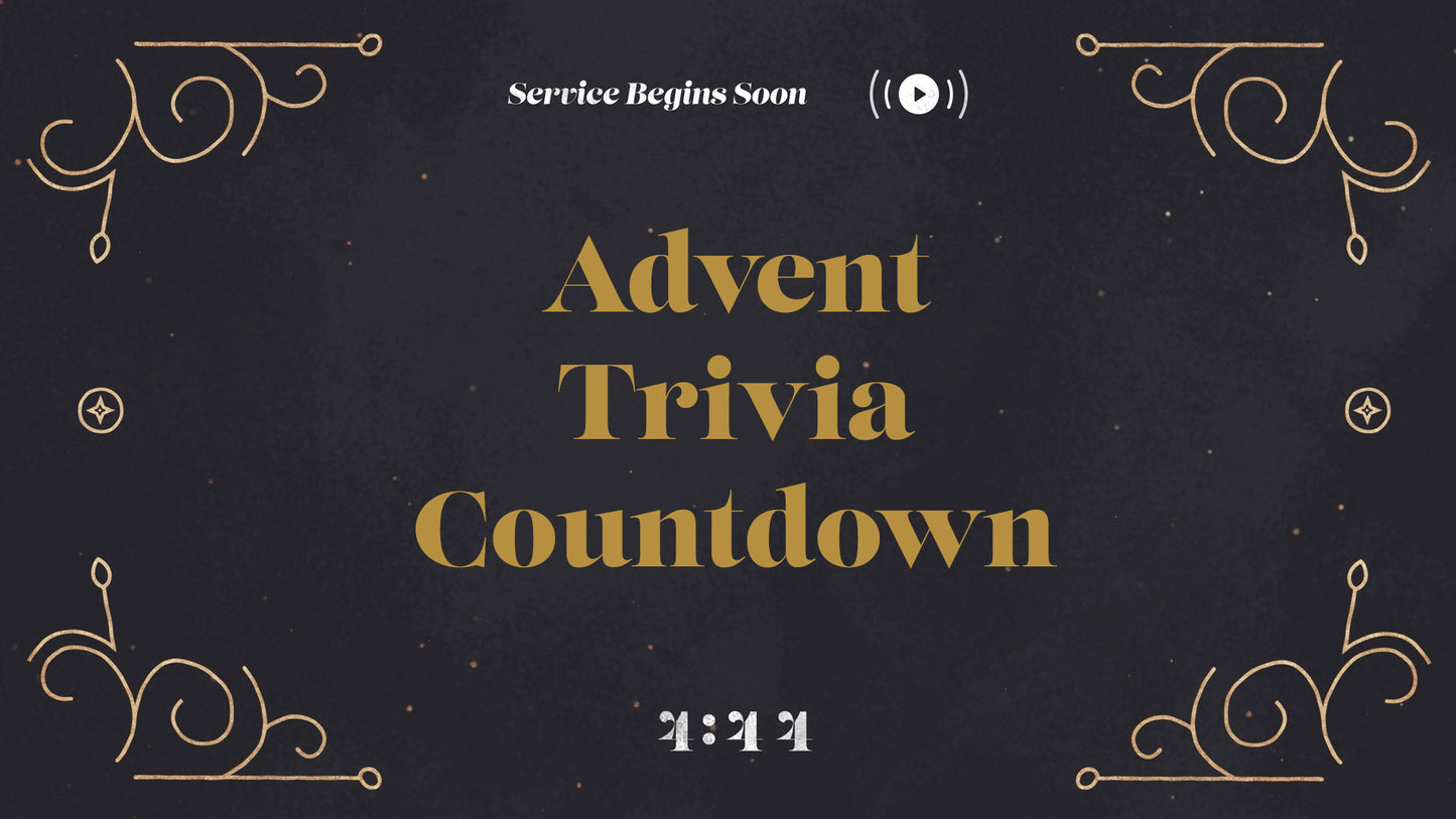Advent Glitter Trivia Countdown