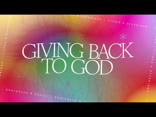Graduation Giving Back To God