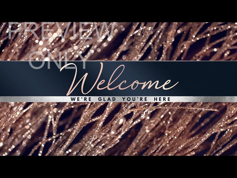 Christmas Gold Welcome Still
