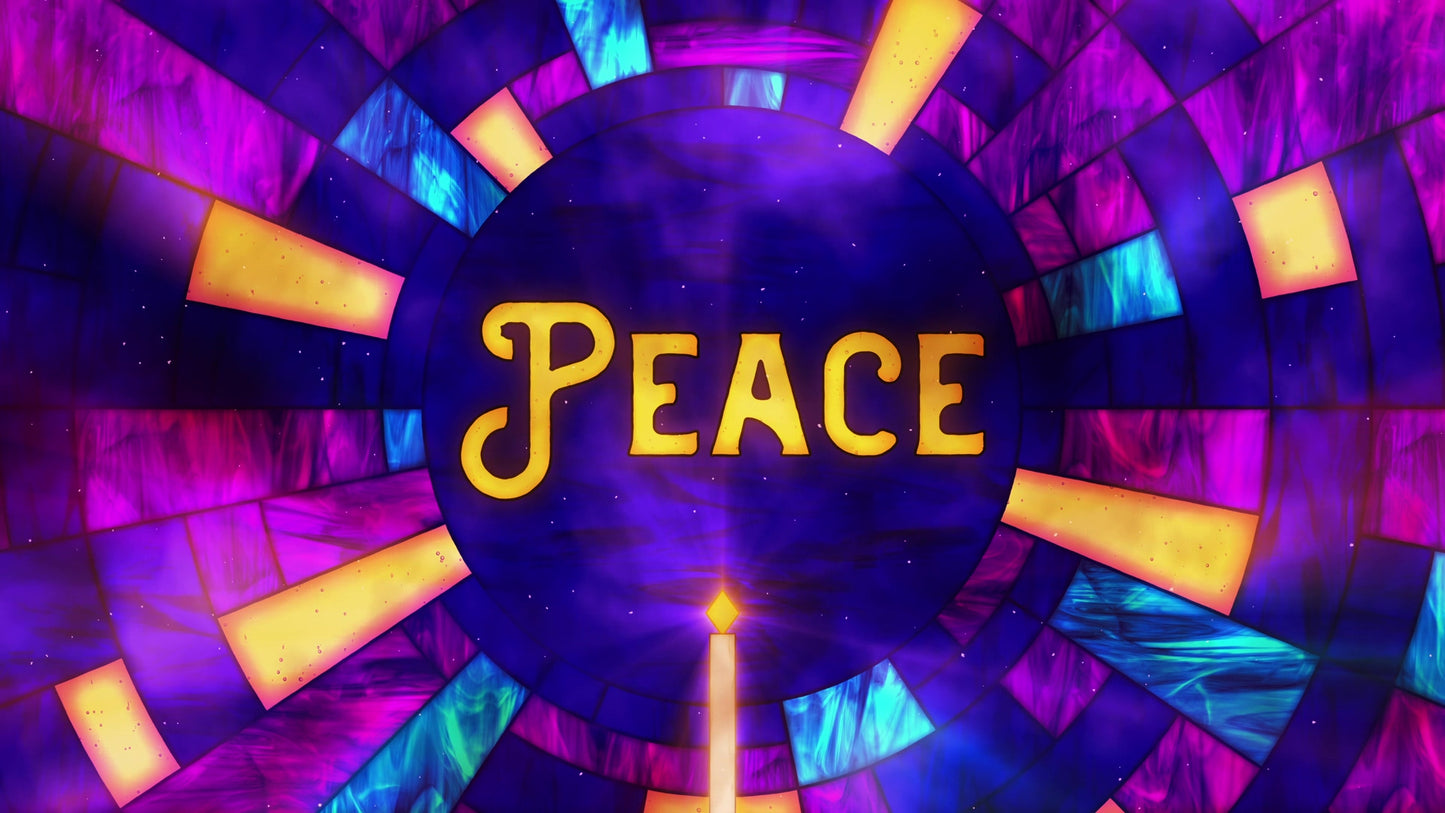 Stained Glass Christmas Advent Peace Still