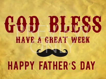 Father's Day Mustache God Bless