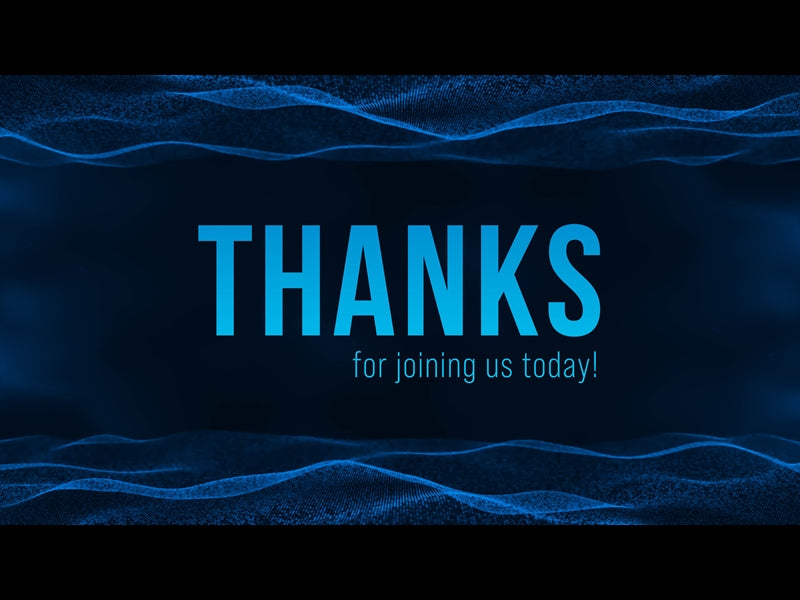 Blue Digital Wave Thanks