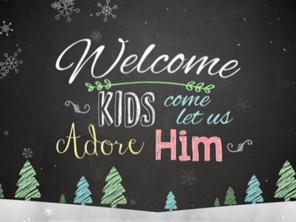 Christmas Chalk Kids Welcome