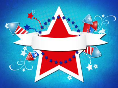 Happy Fourth Of July Title Blank