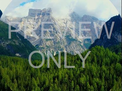 Epic Spring Aerial Mountain Lake