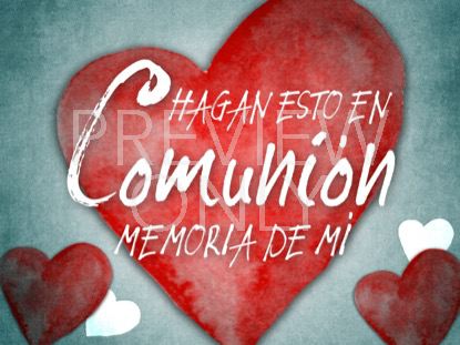 Valentines Hearts Communion Still Spanish