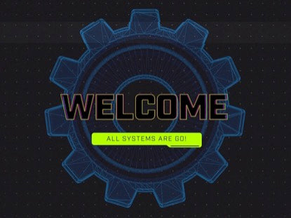 Retro Wireframe Welcome