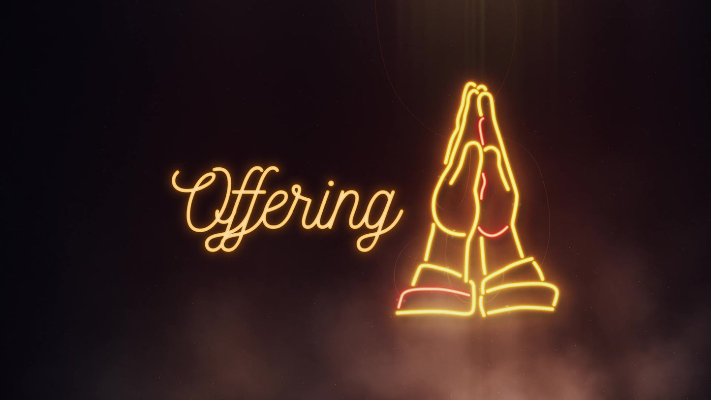 Neon Prayer Offering Still