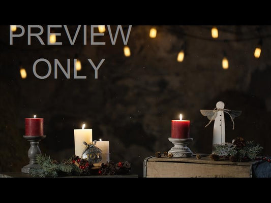 Rustic Christmas Angel Candles Still