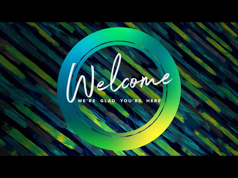 Palm Sunday Color Brush Welcome