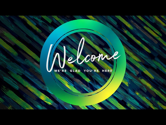 Palm Sunday Color Brush Welcome