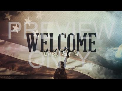America Welcome Graphic