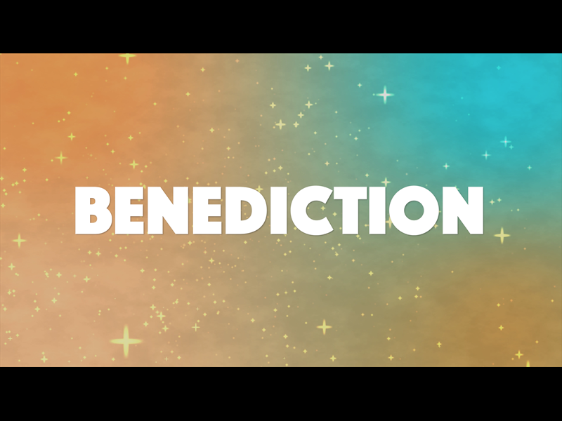 Stars On Blue And Orange: Benediction Motion Background