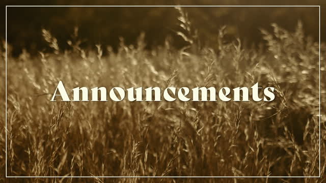 Autumn Meadow Announcements