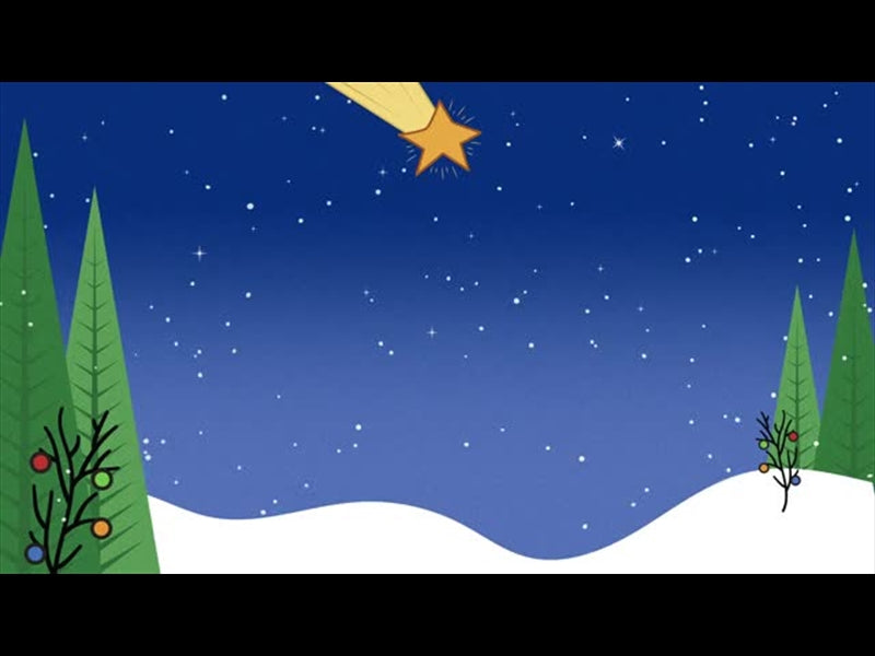 Christmas Time Is Here: Blue Scenic Star Top