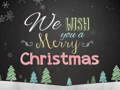 Christmas Chalk Kids Merry Christmas