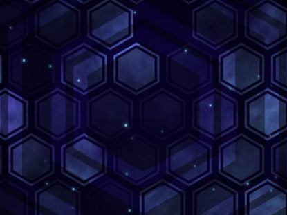 Hexa Fog Blue Grid
