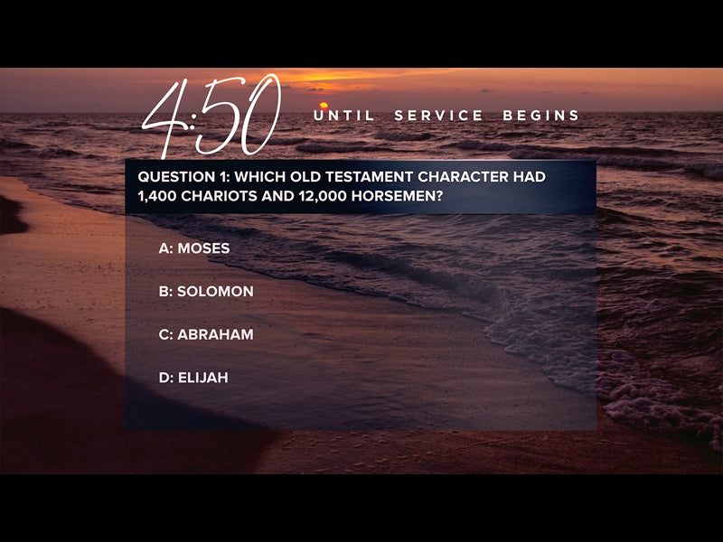 Sunset Beach Trivia Countdown