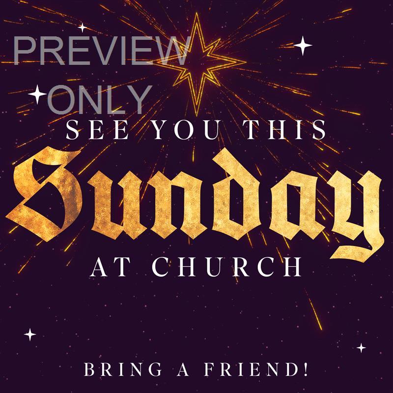 Christmas Shimmer Social Graphic Sunday