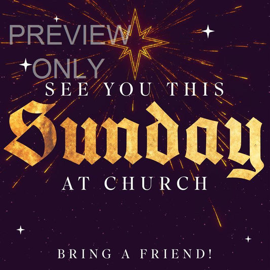 Christmas Shimmer Social Graphic Sunday