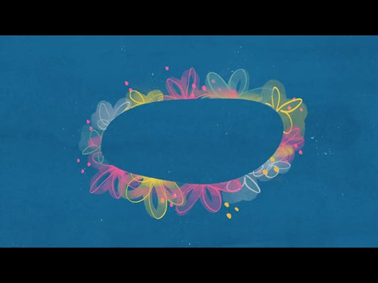 Floral Oval Blue