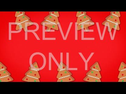 Christmas Cartoon Gingerbread Tree Red Still 02