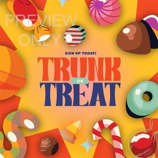 Trunk Or Treat - Safe Fun Social Graphic Title