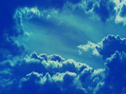 Fractal Clouds Blue Background