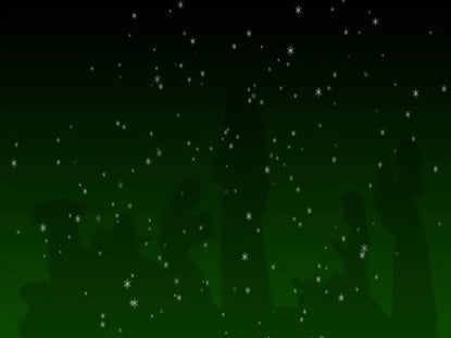 Nativity And Stars Green