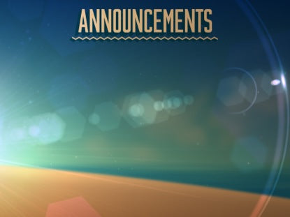 Summer Glow Announcements