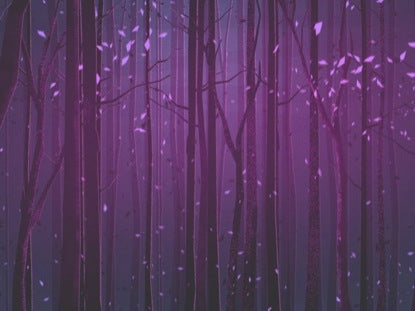 Autumn Forest Purple Close Blank