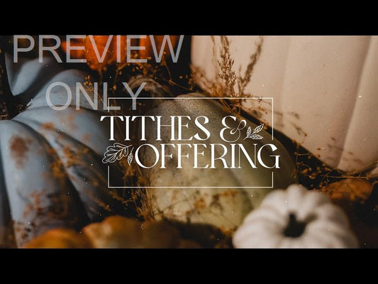 Fall Tithes And Offerings