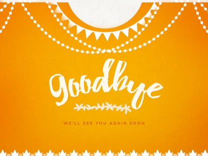 Thanksgiving Cutout Goodbye